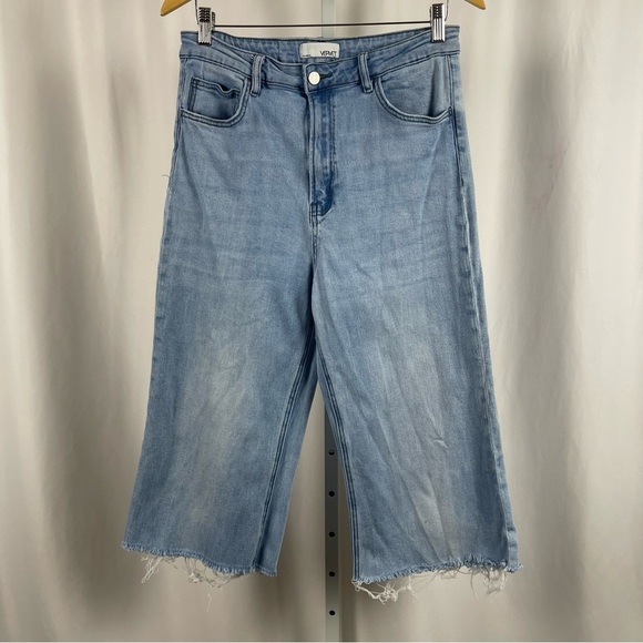 Velvet Super High Rise Size 31 Flare Wide Leg Jeans with Frayed Hem Y2K Retro - Picture 1 of 7